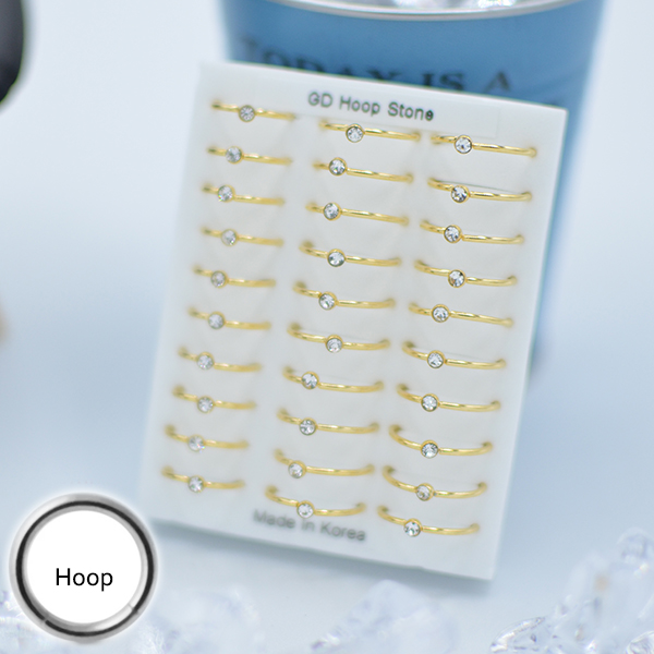 316-09 Gold Hoop (30pcs/Pad)